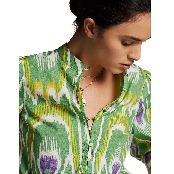 ANTHROPOLOGIE | Sharona Henley Long Sleeves Blouse - Picture 6 of 10